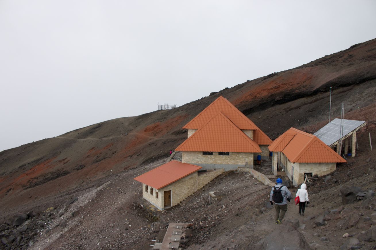 Campo base en la cima del Parque Nacional Cotopaxi