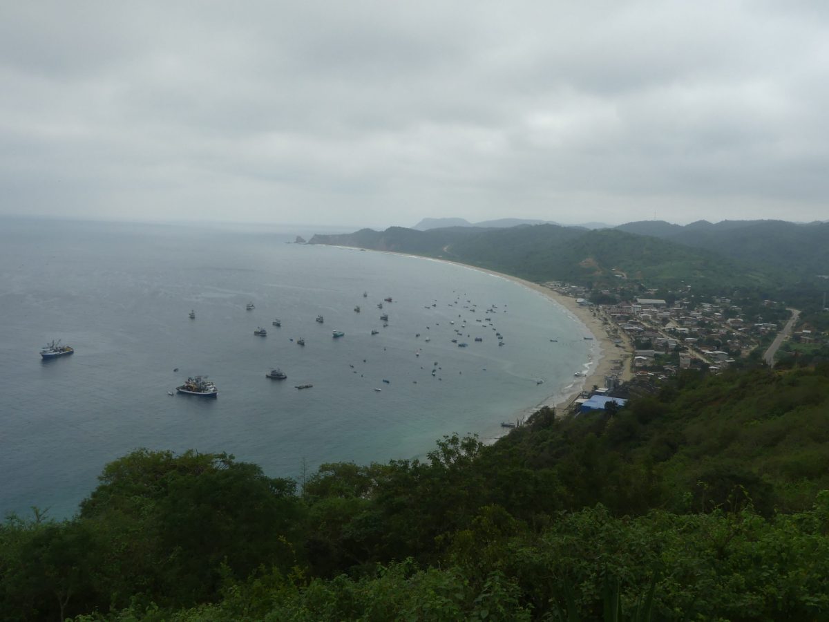 A view of Machalilla National Park in Puerto Lopez, Ecuador