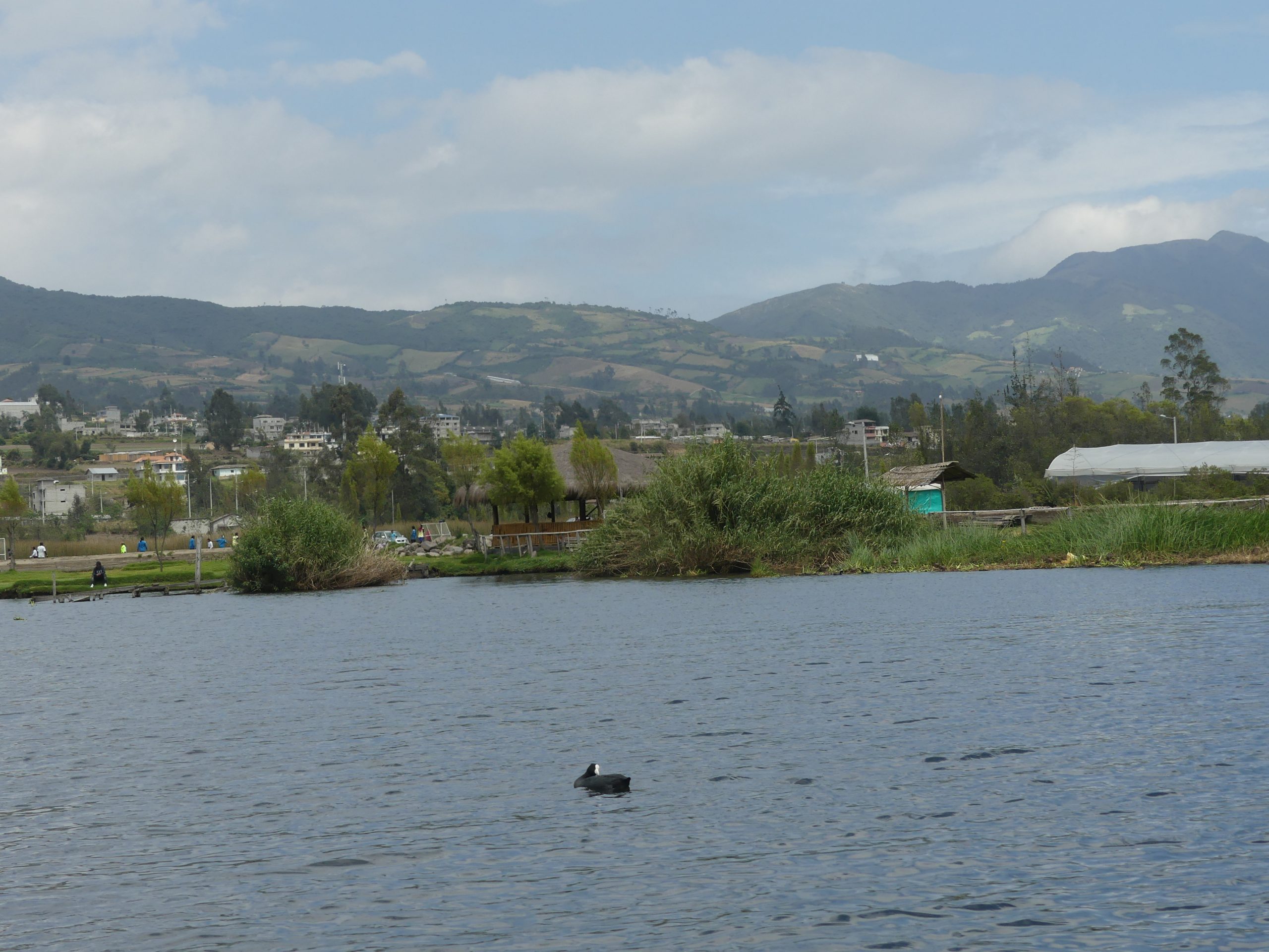 Lago San Pablo in Otavalo am Wasser