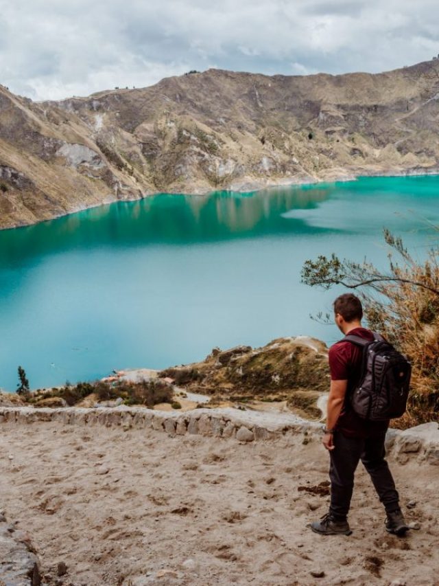 Bajando todo el camino hasta el Lago Quilotoa