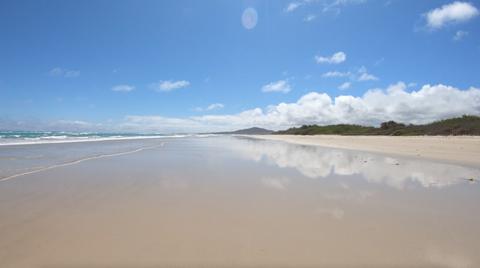Puerto Villamil’s Main Beach on Isabela Island, Galapagos