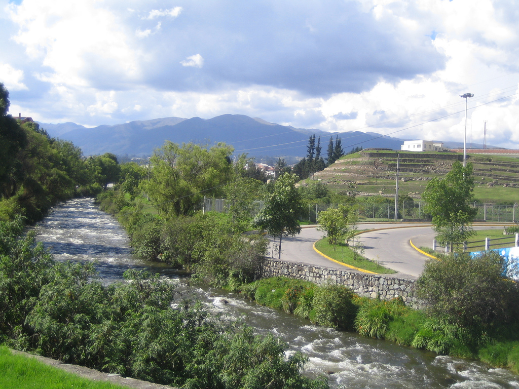 Tomebamba Riverfront in Cuenca Ecuador