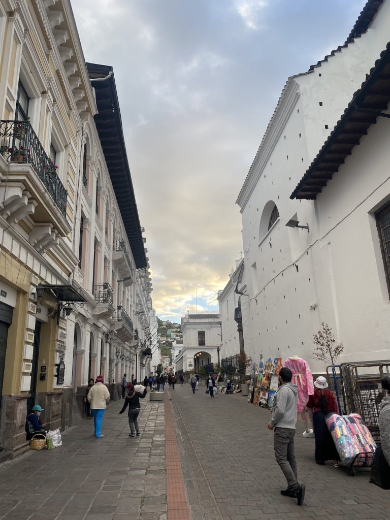 Streets of Quito historic center