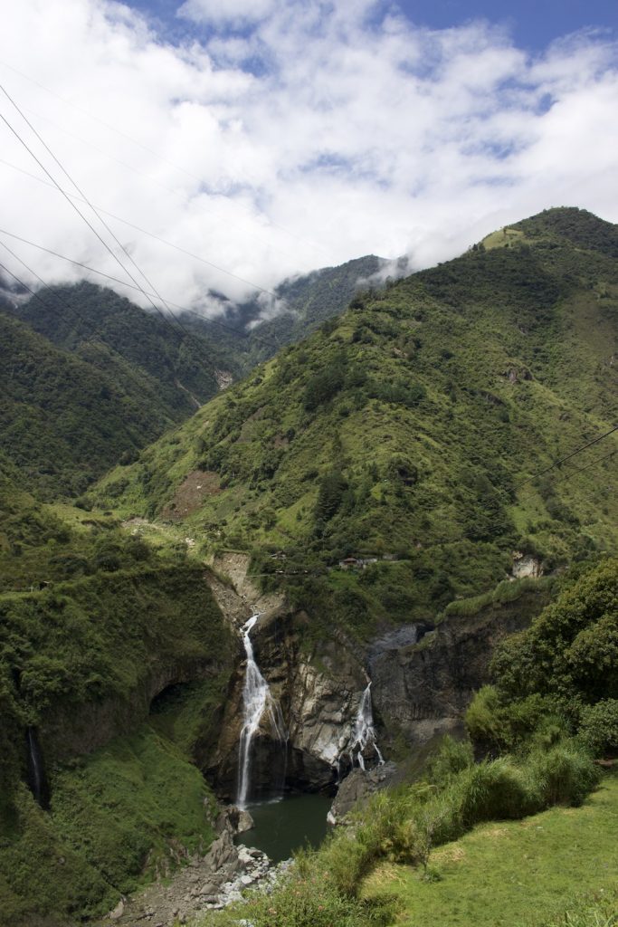 Waterfall route in Banos Ecuador