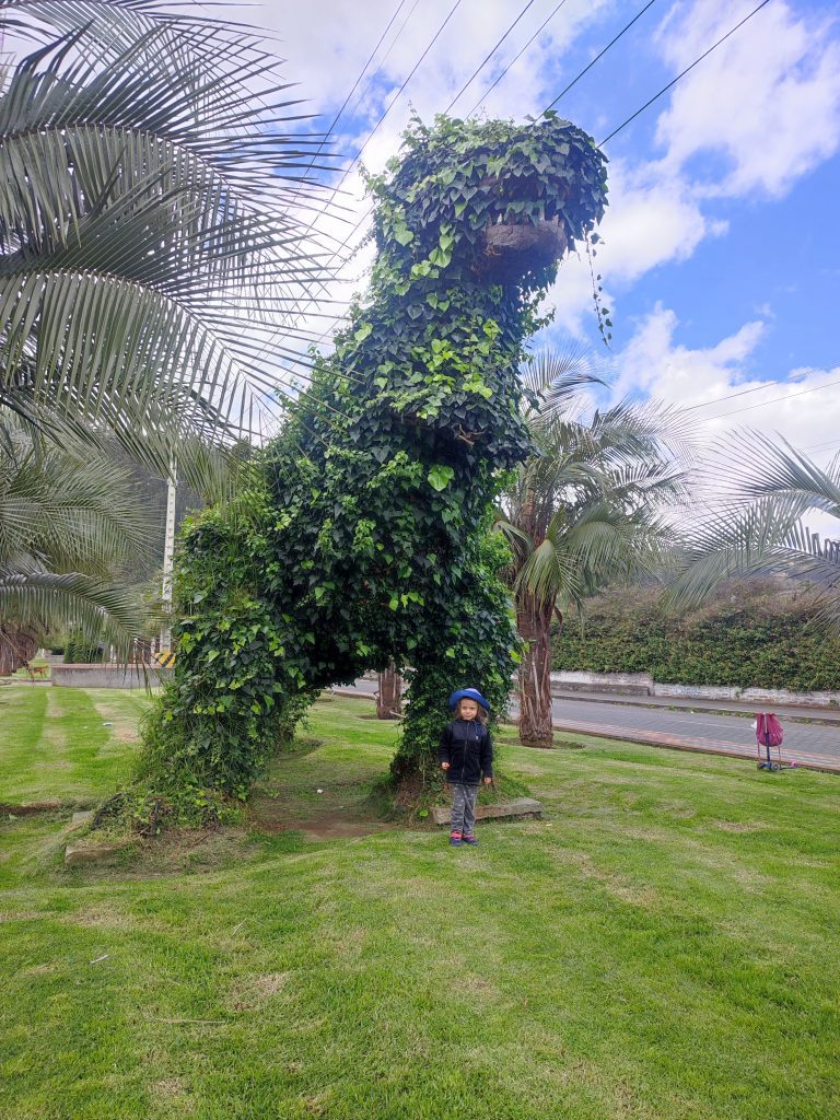 One of the Dinosaurs in Megasaurios Park, Otavalo Ecuador