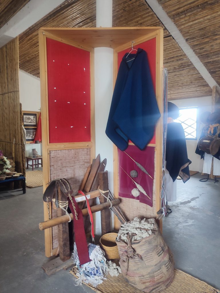 Another piece of traditional Ecuador clothing on Fabric museum in Otavalo, Ecaudor