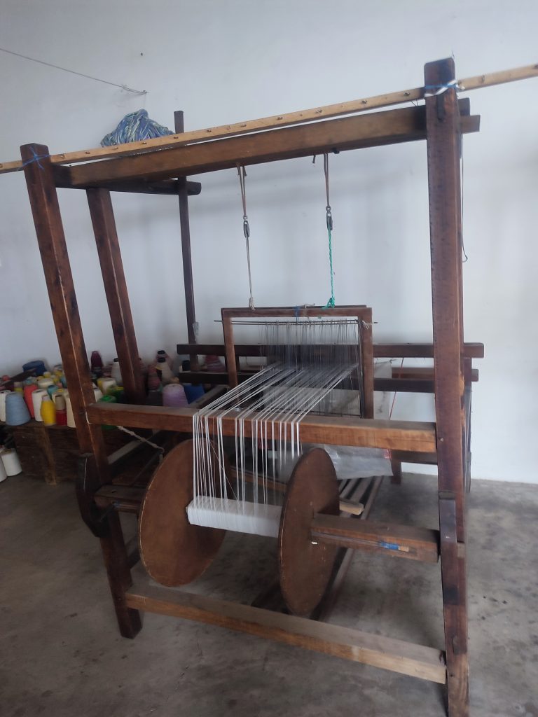 Museo Fabrica Imbabura in Otavalo, sewing machine from the past that created traditional clothing of Otavalo