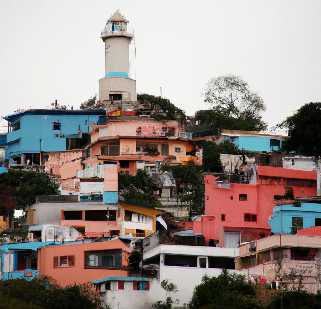 Climbing to Santa Ana Hill in Guayaquil, Ecuador