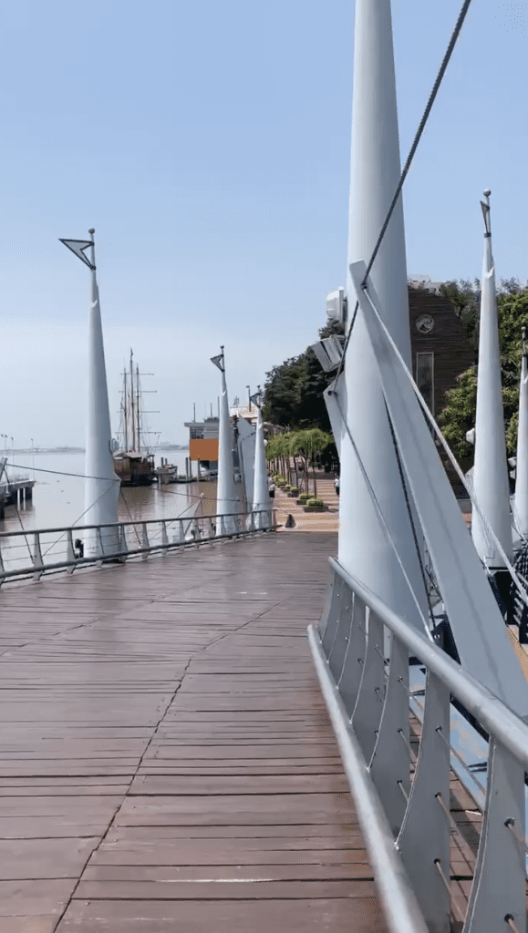 Walking on Malecon 2000 in Guayaquil city