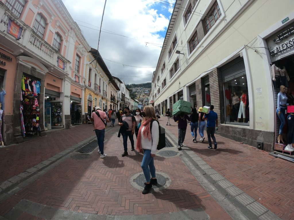 Walking in Quito's Historic District, Ecuador