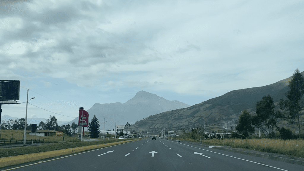 Driving on Ecuadorian highway