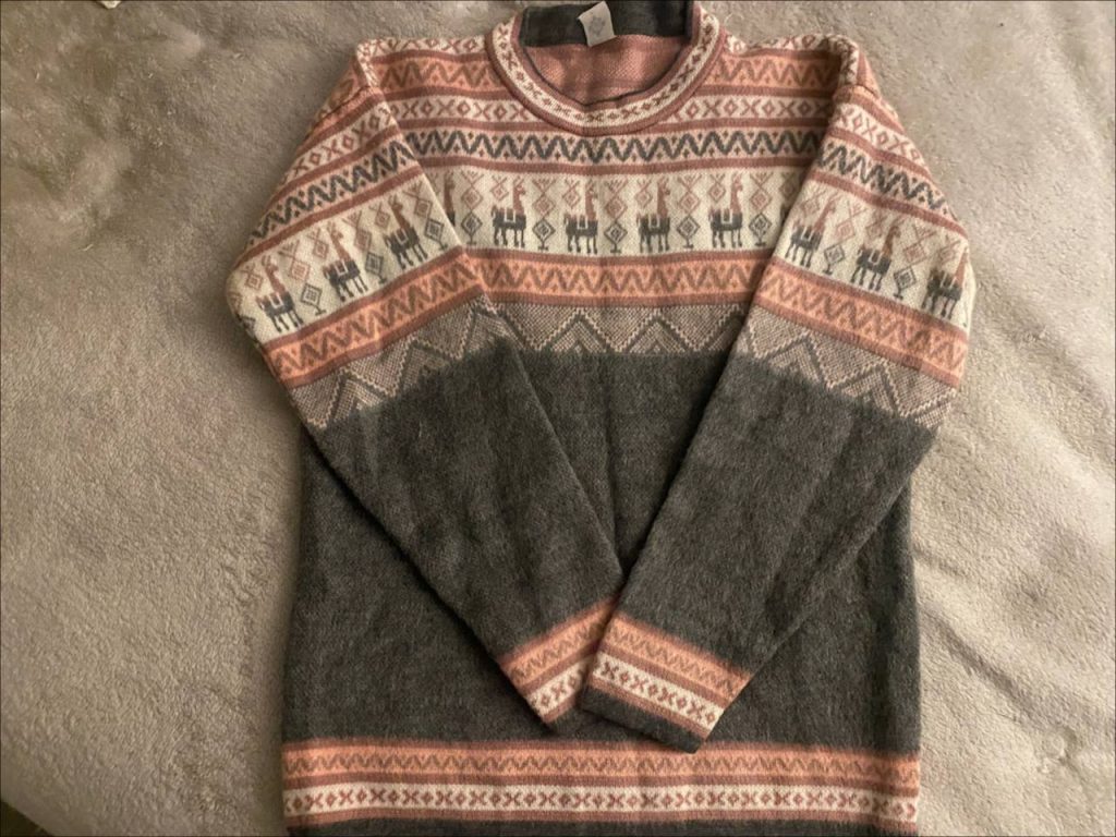 Lamah sweater from Otavalo market