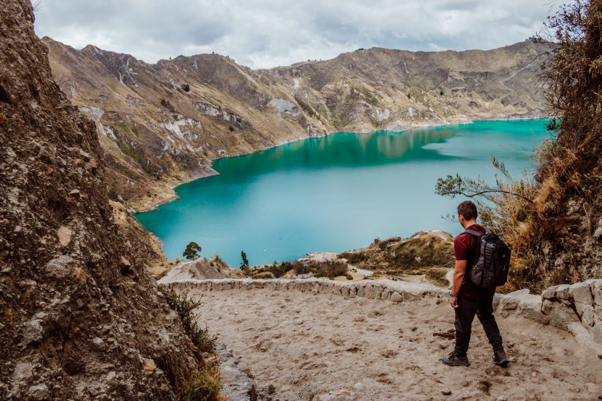 Going down all the way to Quilotoa Lake