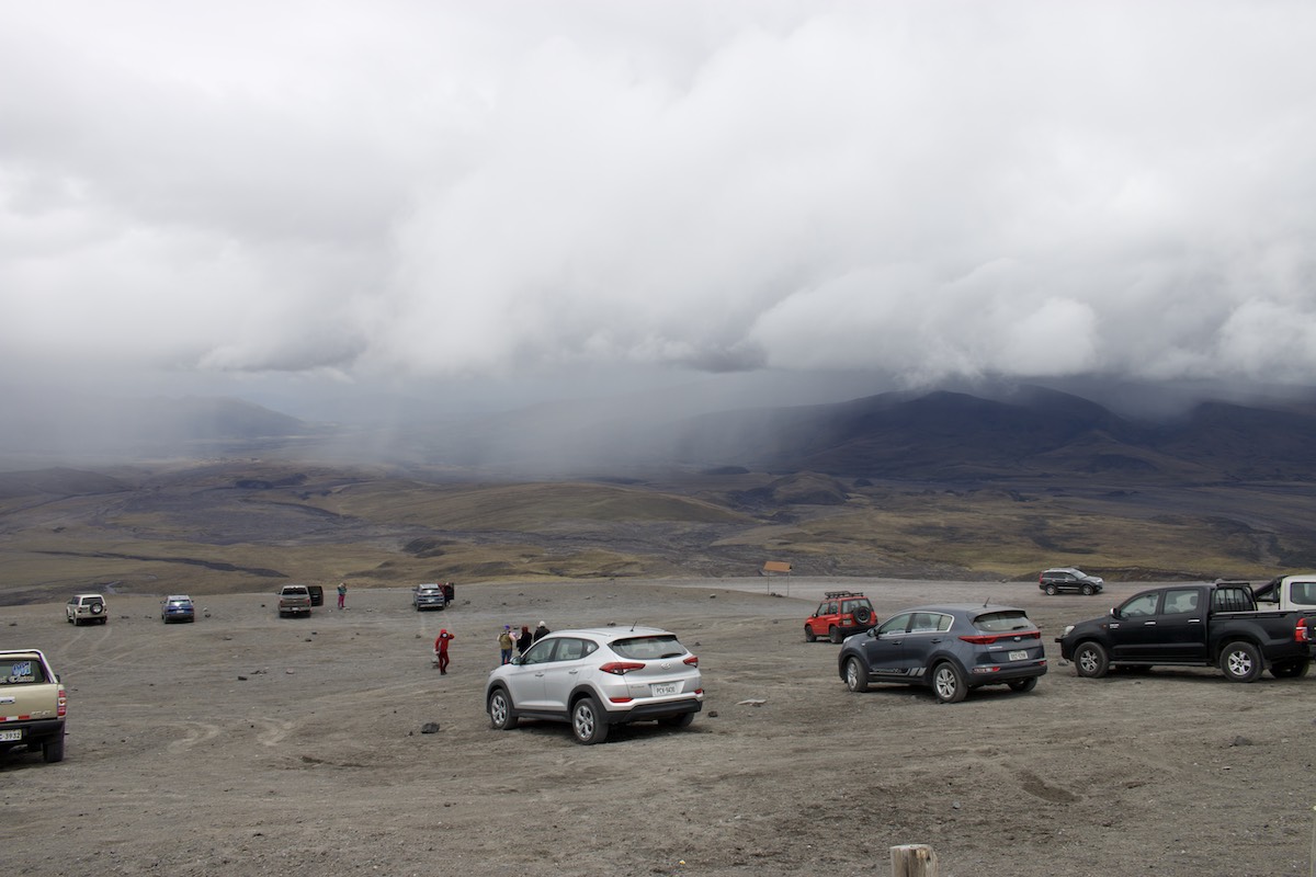 Parking lot by Cotopaxi Volcano, Ecuador