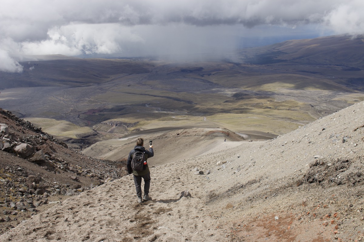 View of the valley from Cotopaxi Volcano, Ecuador