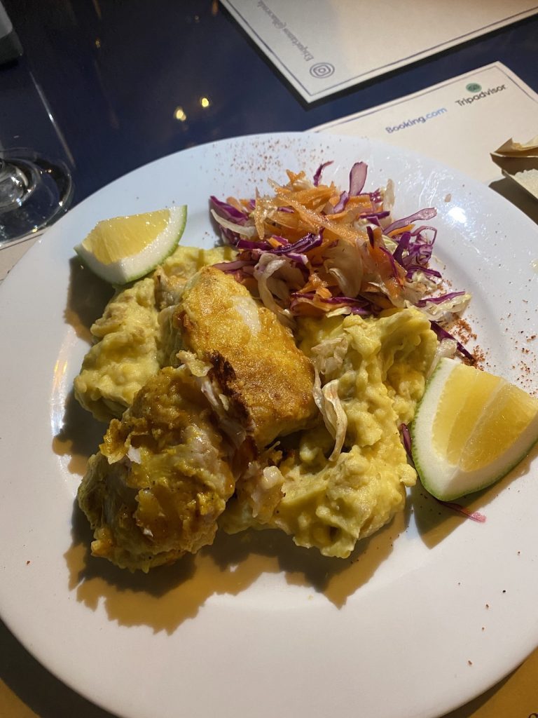Corvina dinner (Ecuadorian fish)