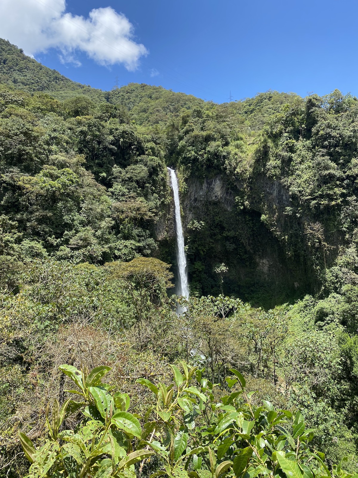 Machay Waterfall in Banos, Ecuador