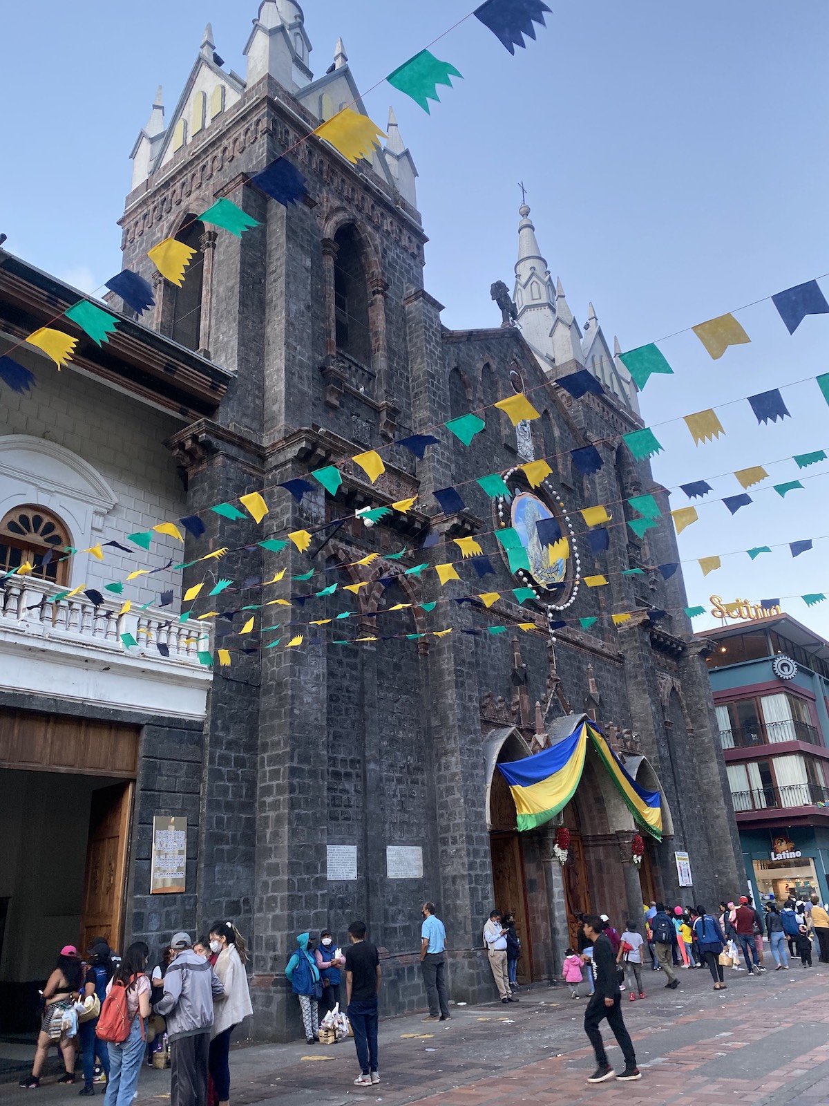 Views of Banos, Ecuador in downtown