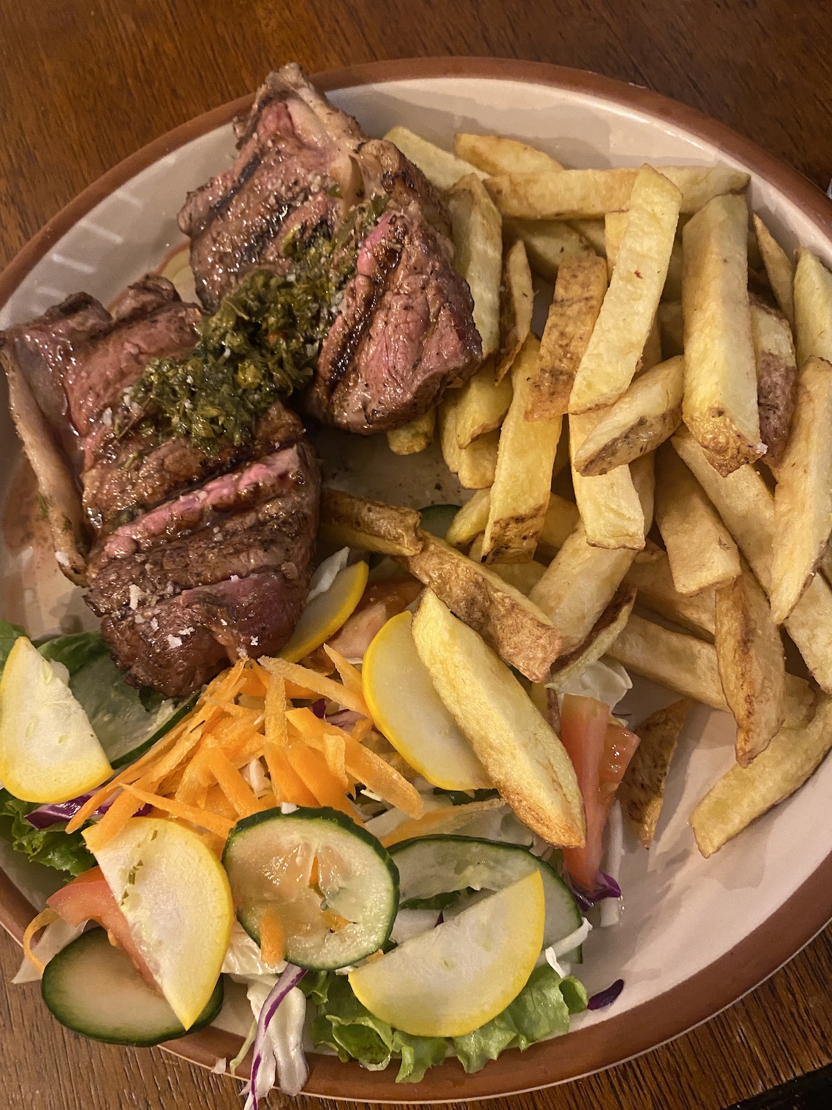 Dining out in Banos, Ecuador (steak)