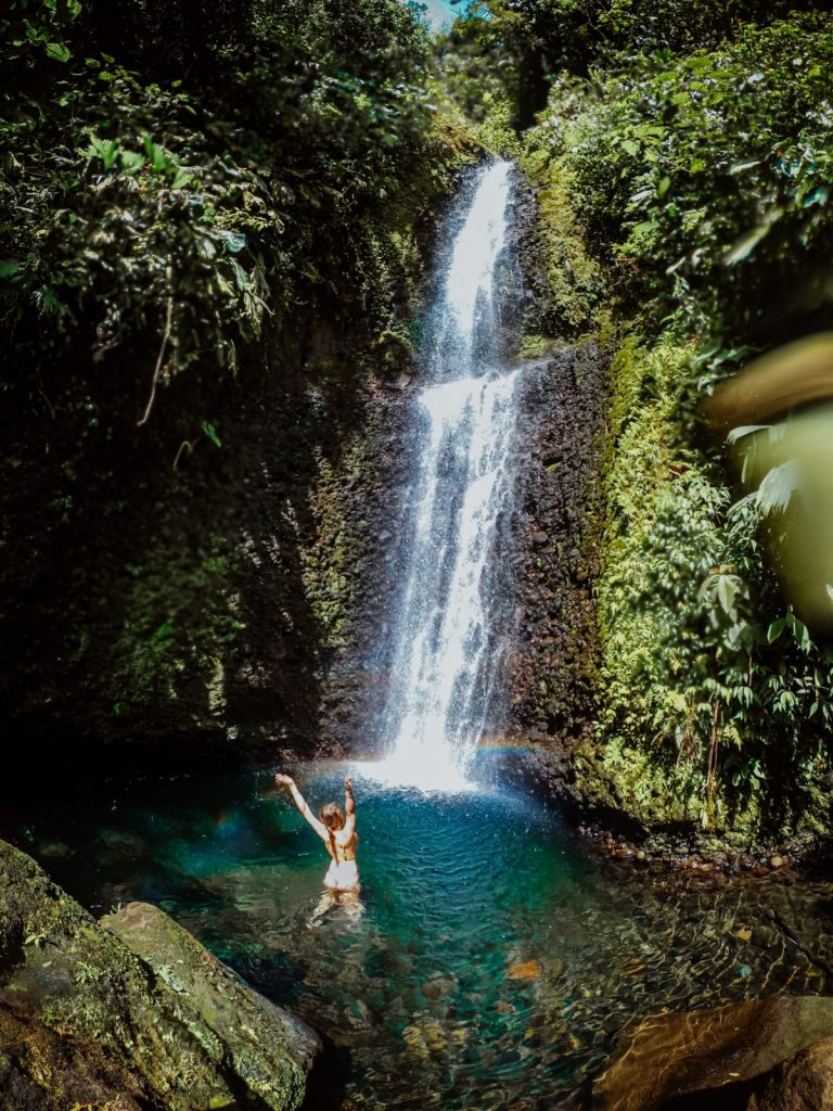 Waterfall in Ecuadorian jungles