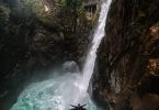 Pailon del Diablo Waterfall in Banos Ecuador