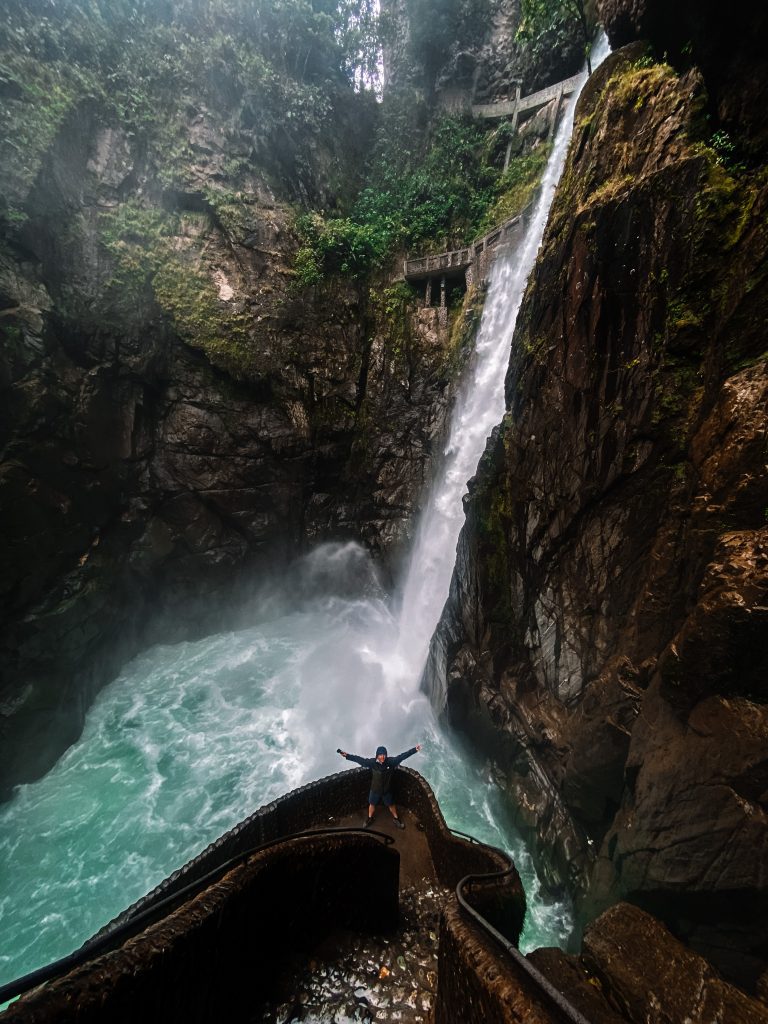 Pailon del Diablo Waterfall in Banos Ecuador