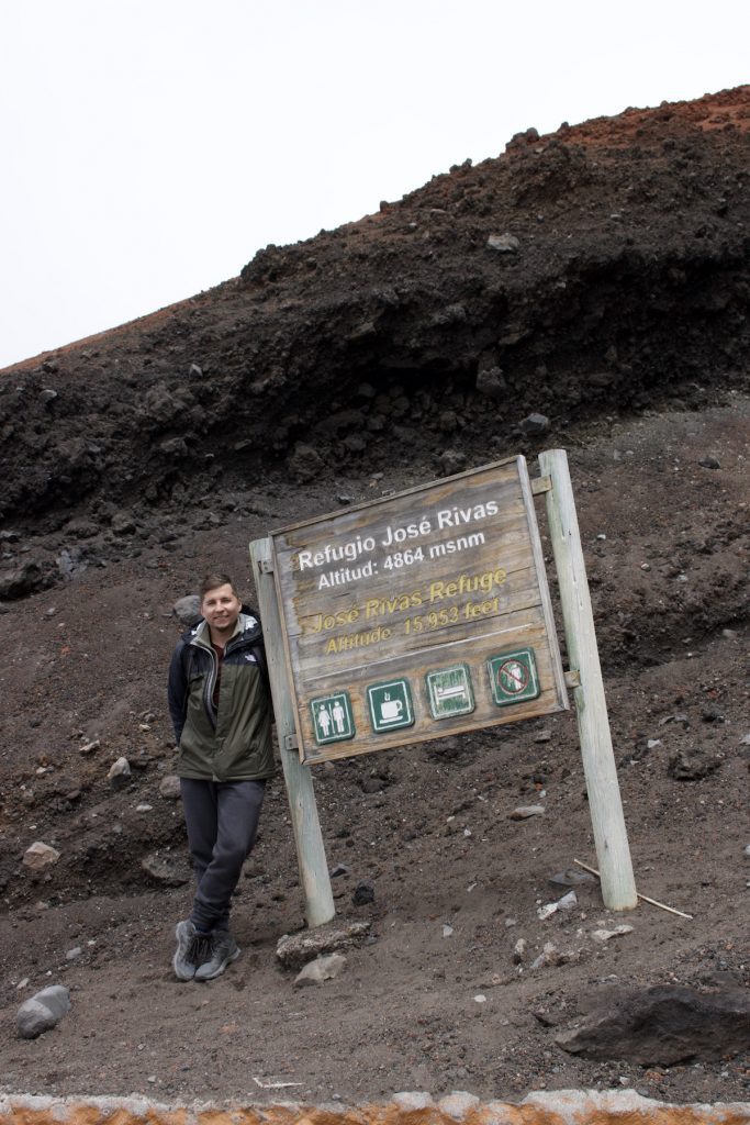 At the refuge on Cotopaxi trail