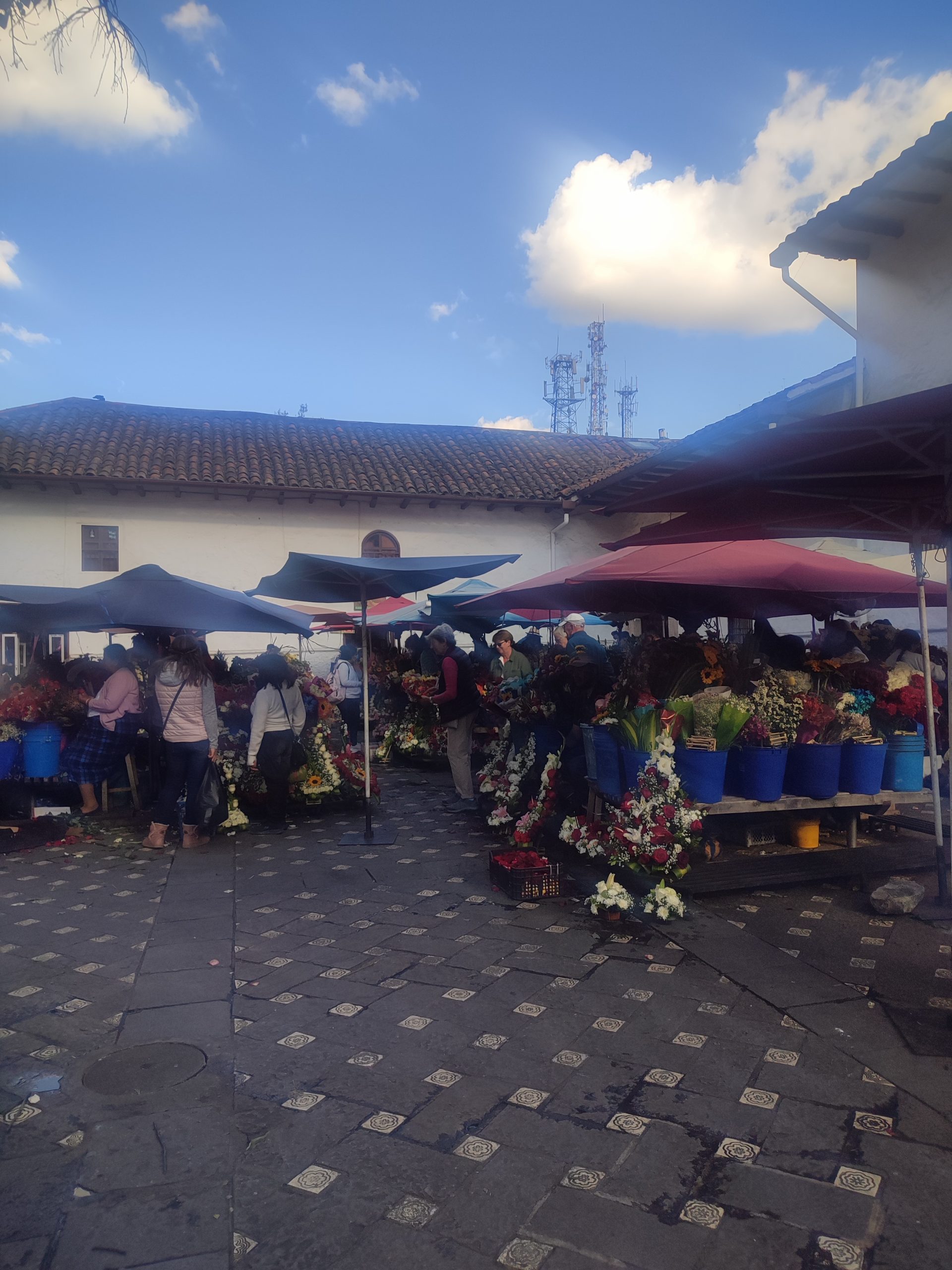 Flower market in Cuenca Ecuador