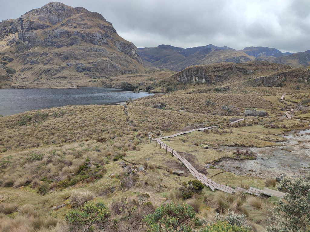 Views of the Cajas Inca Trail on El Cajas National park