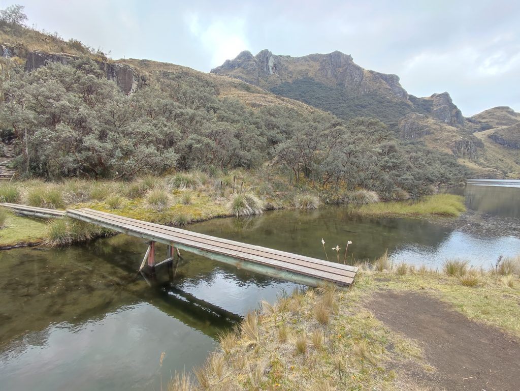 One of the trails in El Cajas national park