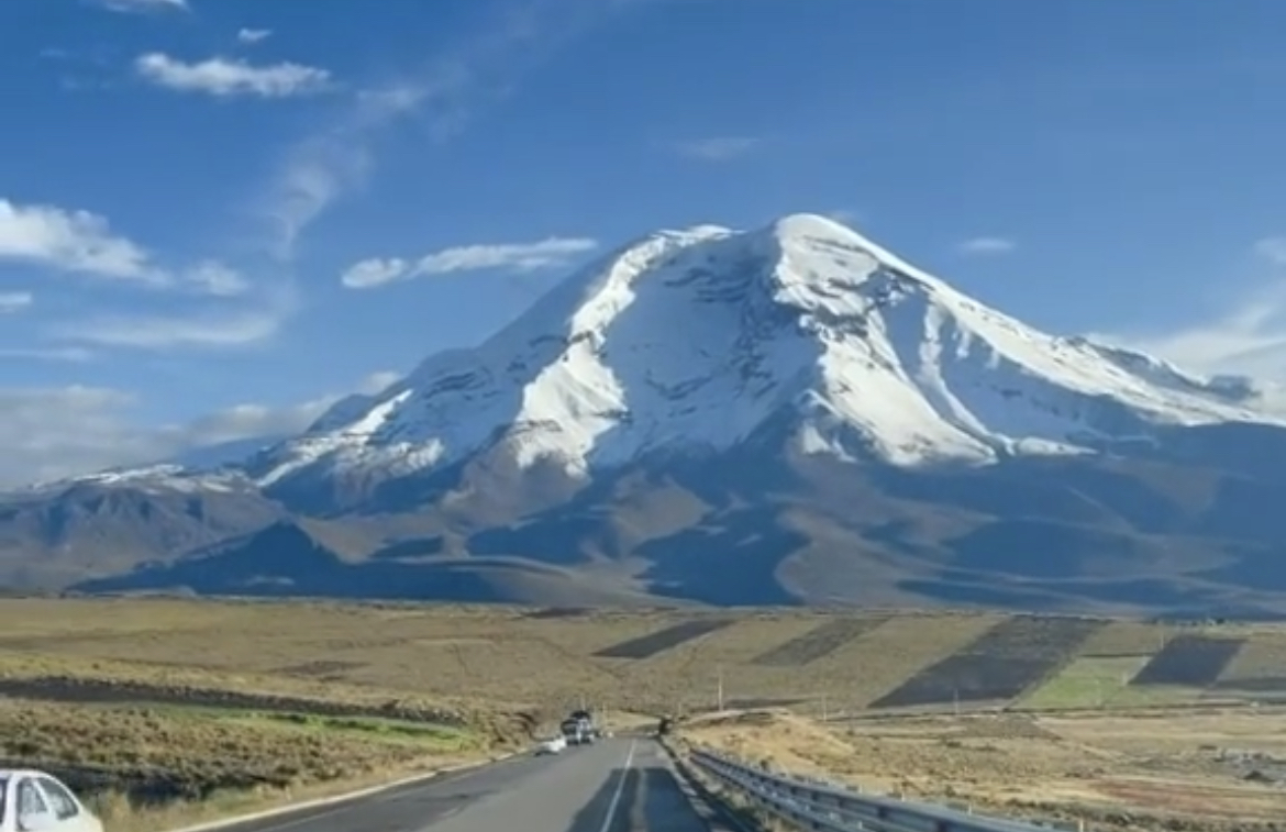 Driving to Mt. Chimborazo