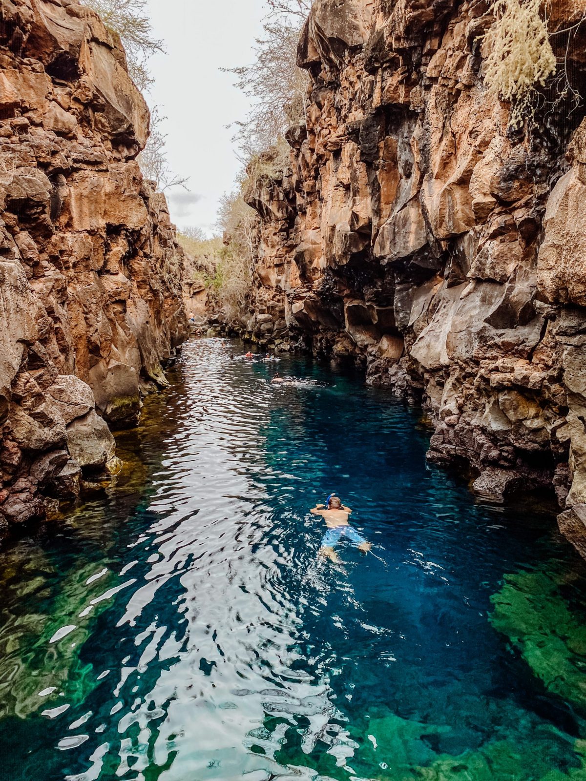 Swimming in Las Grietas, Santa Cruz Island, Galapagos