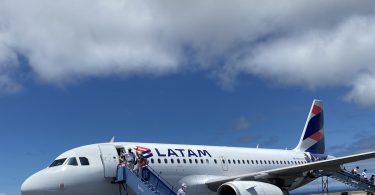 Airplane from LATAM to fly to Galapagos Islands