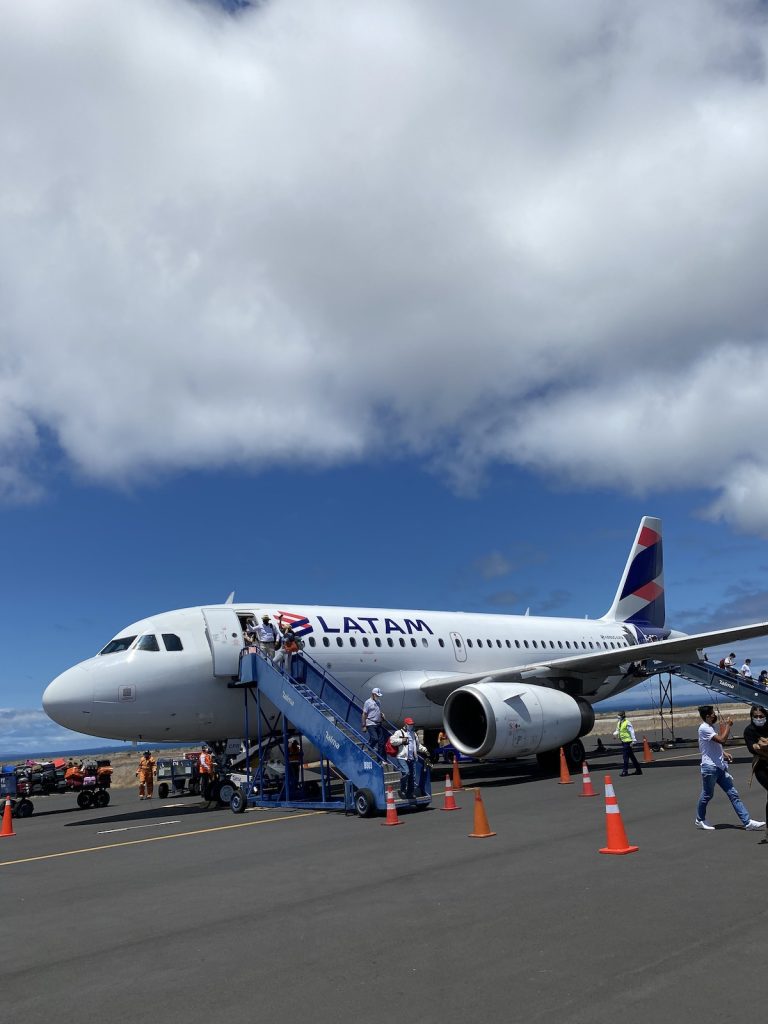 Airplane from LATAM to fly to Galapagos Islands