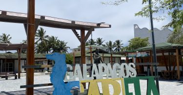 Isabela Island official stand, Galapagos