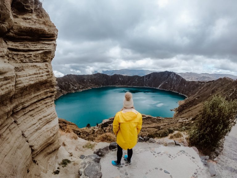 Quilotoa Lake view from the top