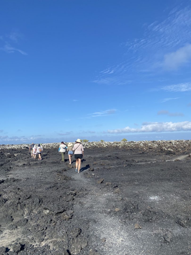 Walking during Tintoreras Tour on Galapagos Islands, Ecuador (Isabela Island)