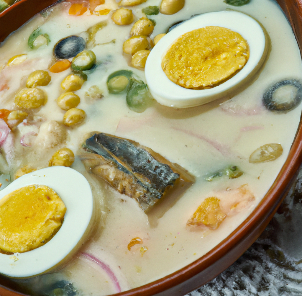 Fanesca ecuadorian easter soup in Ecuador with bacalao