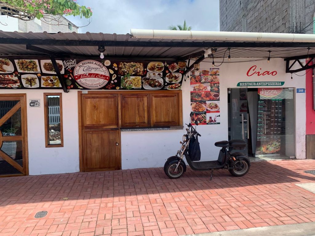 One of the Avenue of Kiosks in Puerto Ayora