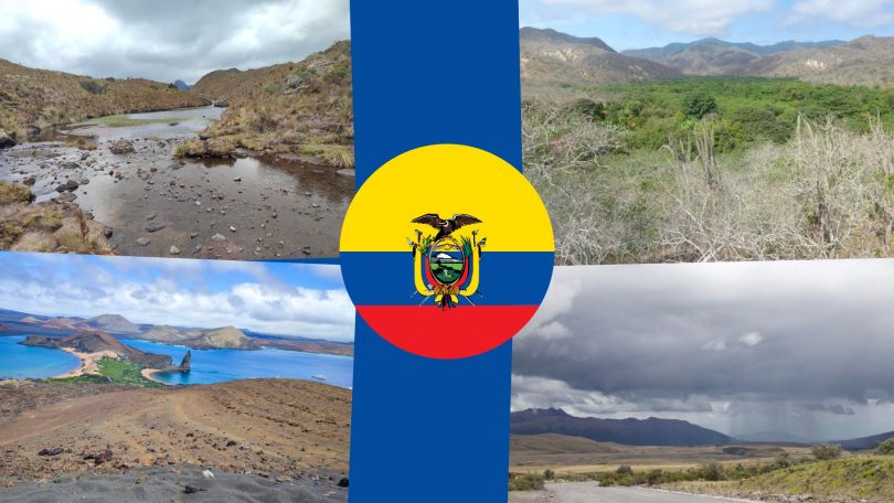 Different climate zones of Ecuador