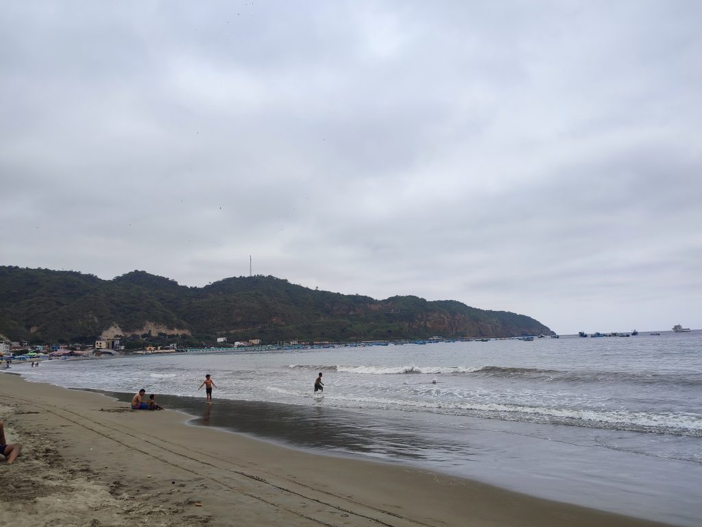 One of the beaches in Puerto Lopez in Ecuador