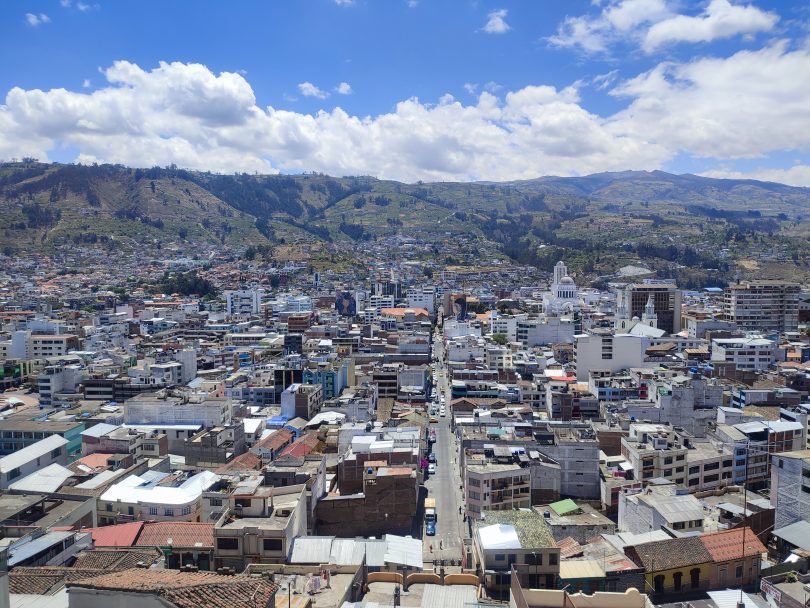 City of Ambato from the top