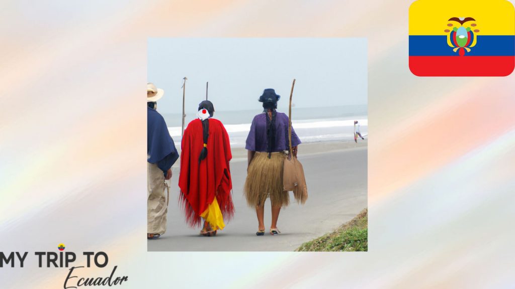 Traditional clothing of coastal people in Ecuador
