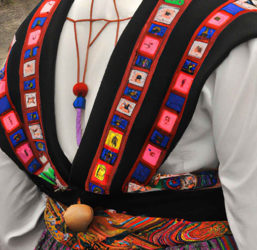 Traditional clothing of Tsáchila people in Ecuador