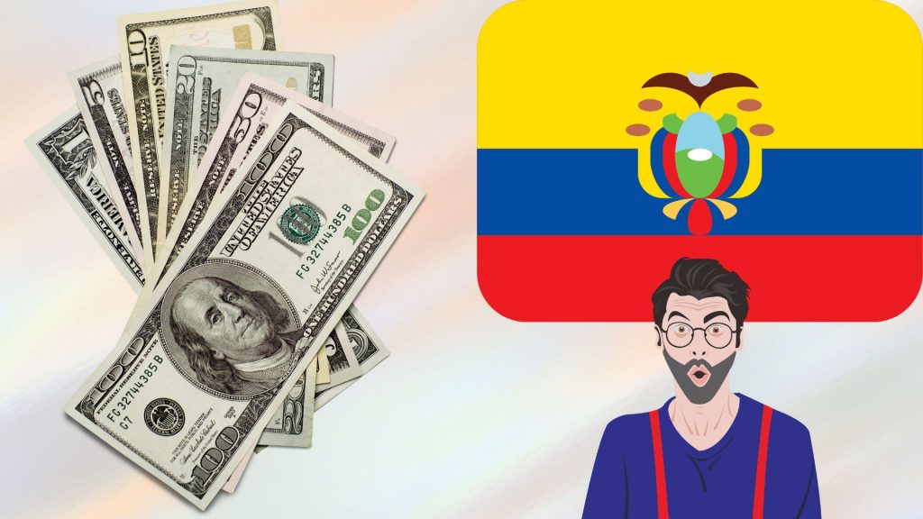 The man is surprise he can use US dollars as an official currency of Ecuador
