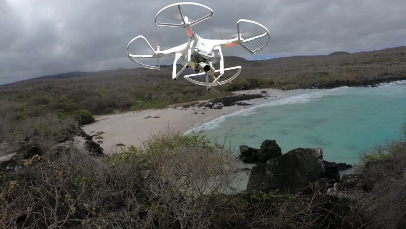 Using drone in the Galapagos
