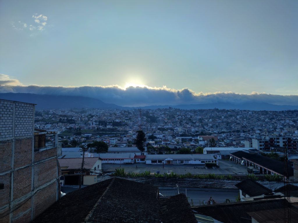 The city of Loja in Ecuador from the top