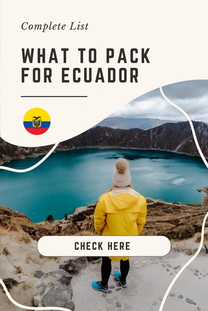 Ecuador packing list banner