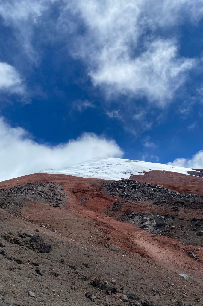 Clear peak of Cotopaxi volcano